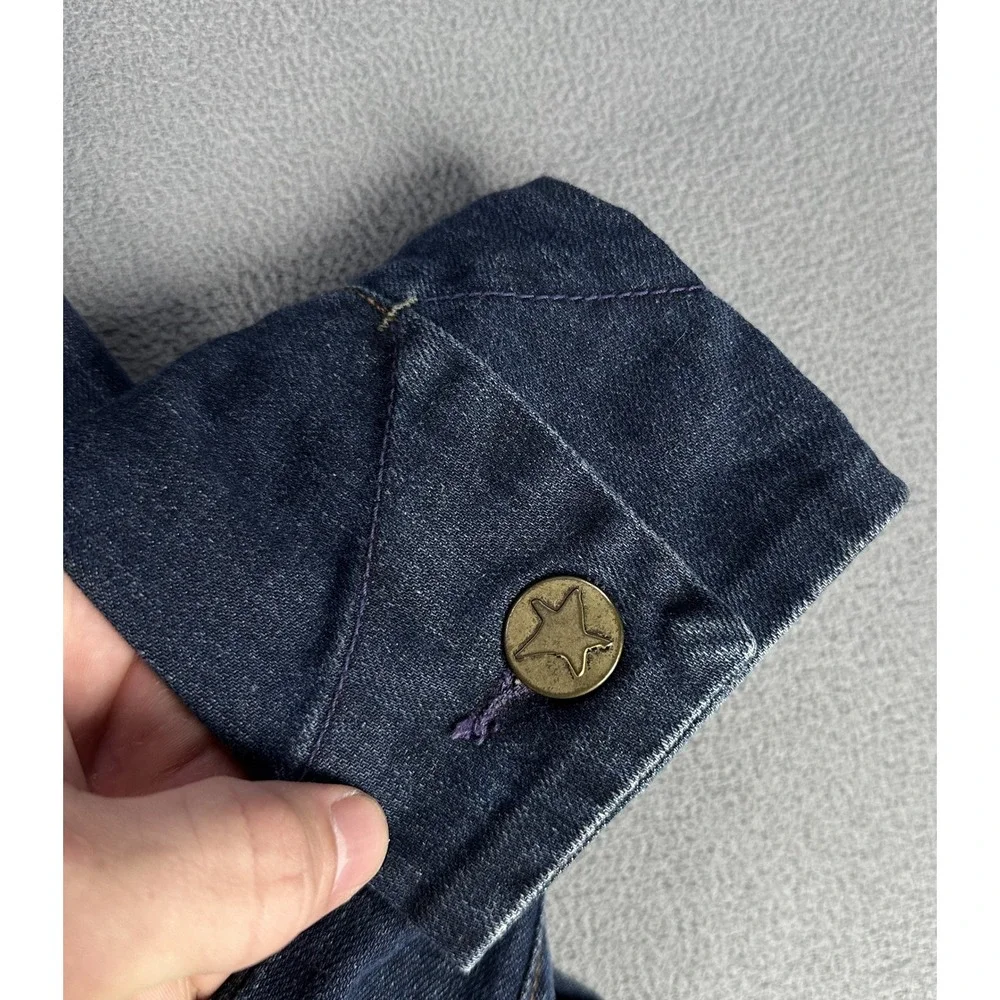 Levis Blazer Jacket Medium Blue Denim Sample Limited Edition Star Button Vintage
